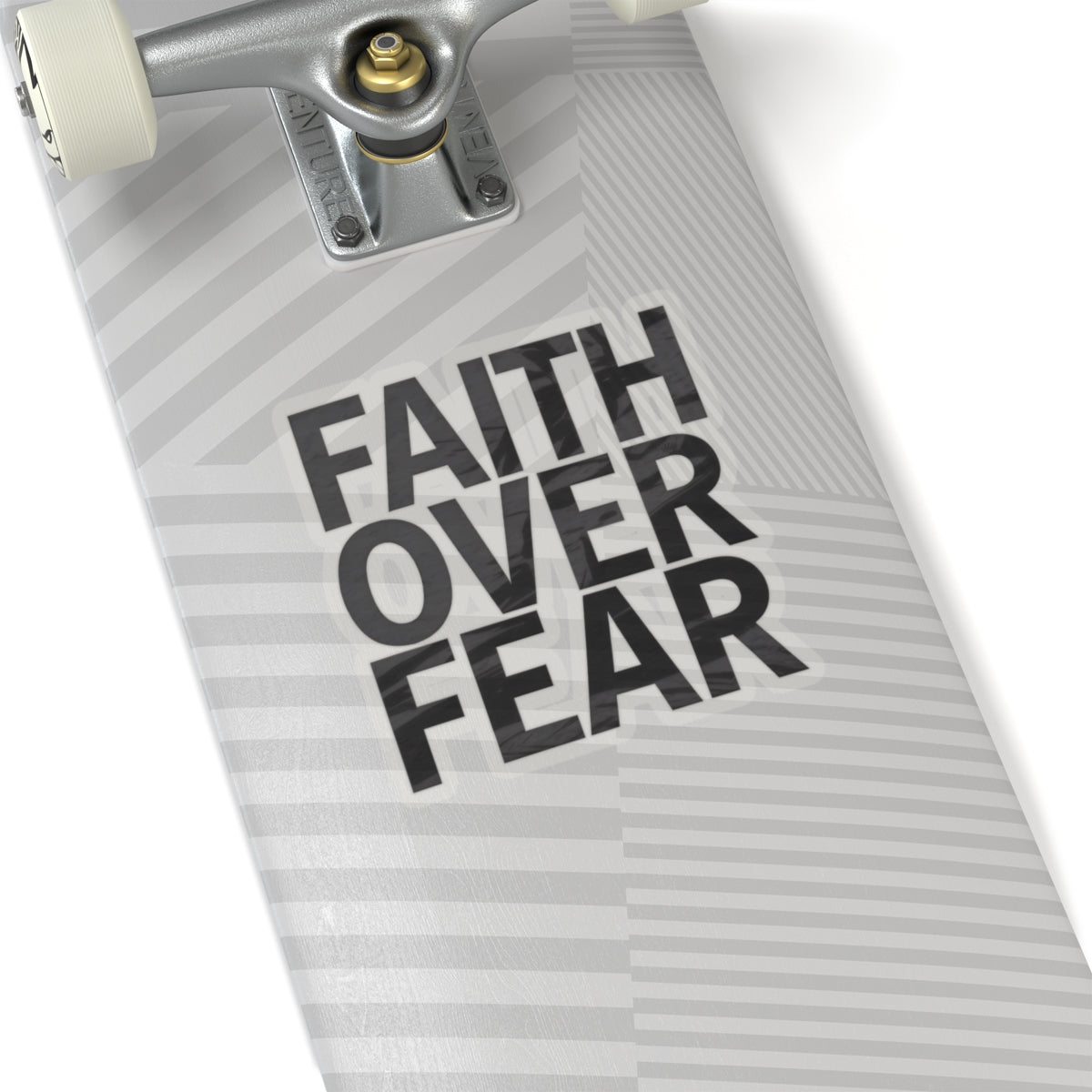 Faith Over Fear – Christian Kiss-Cut Vinyl Sticker | Inspirational Decal for Laptops, Water Bottles, and Journals