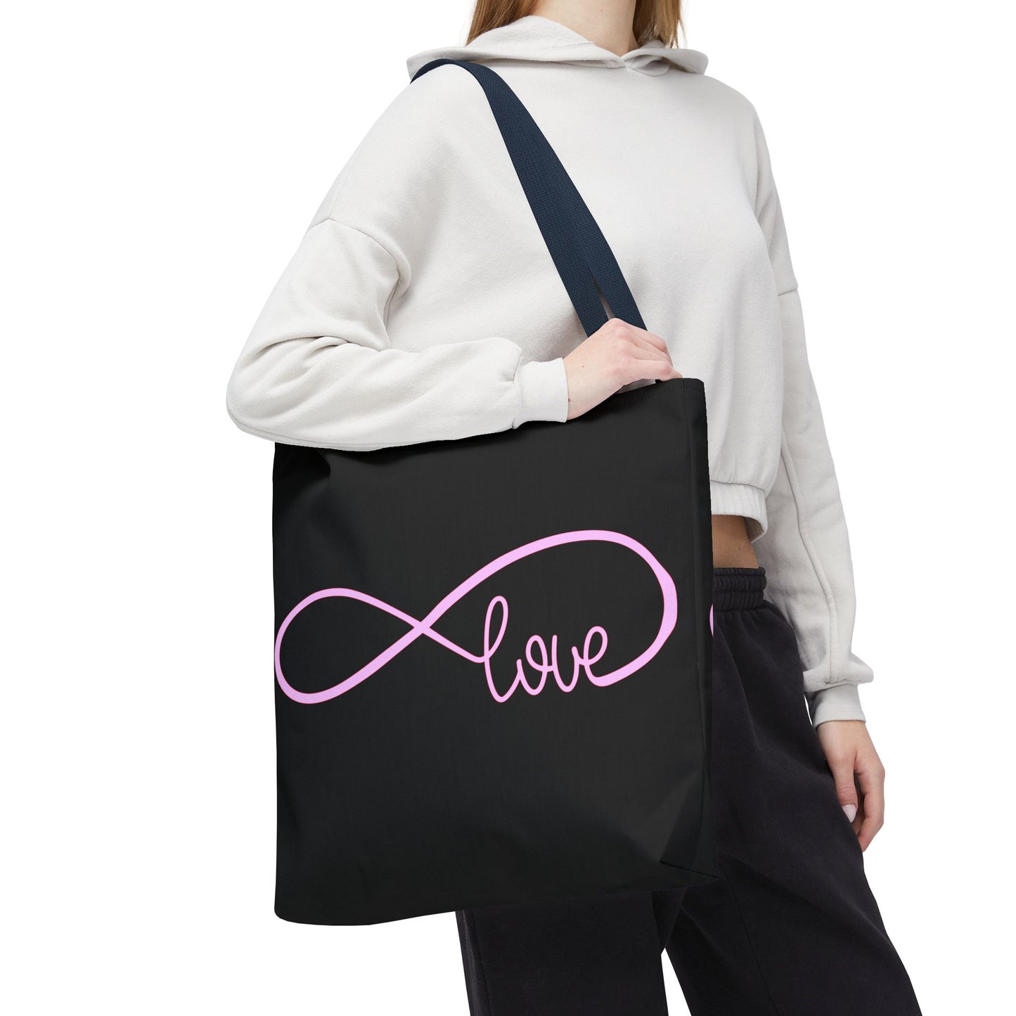 Love Infinity Symbol Tote Bag – Romantic Double-Sided Print, Everyday Carry