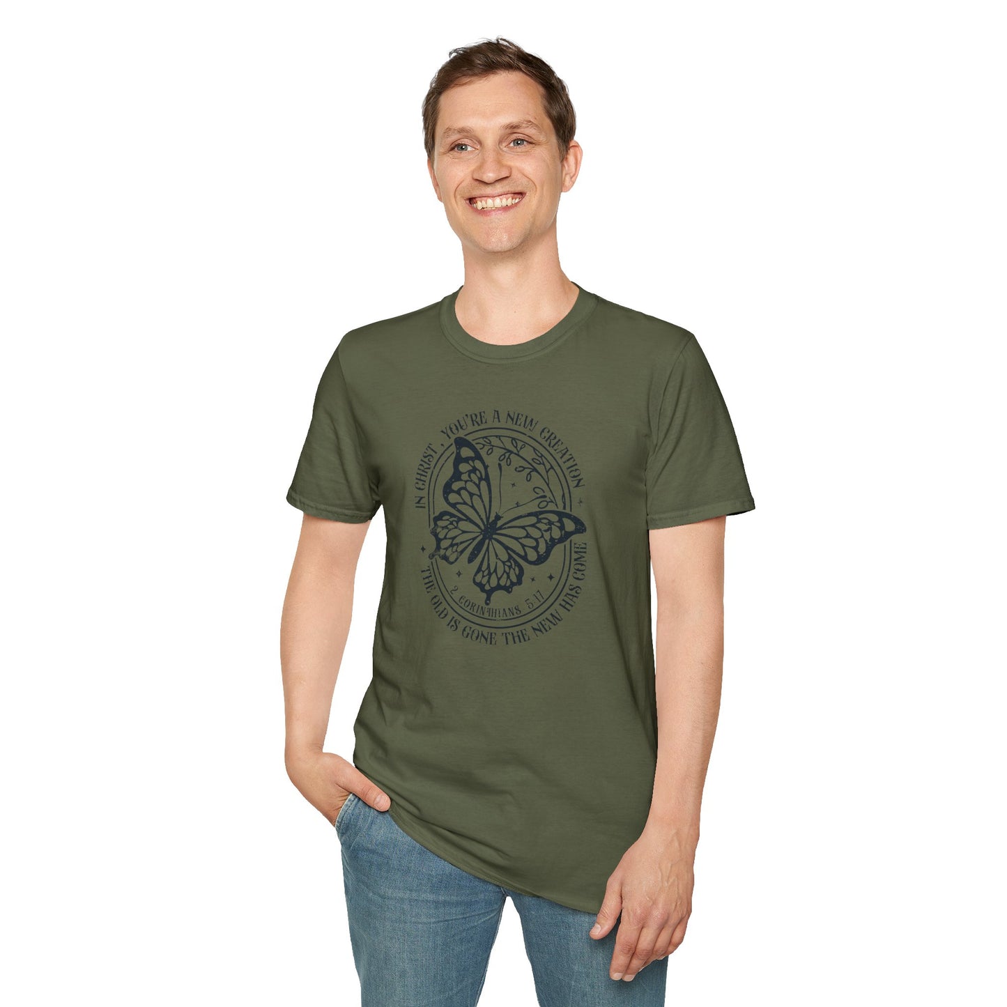 2 Corinthians 5:17 – New Creation Butterfly T-Shirt