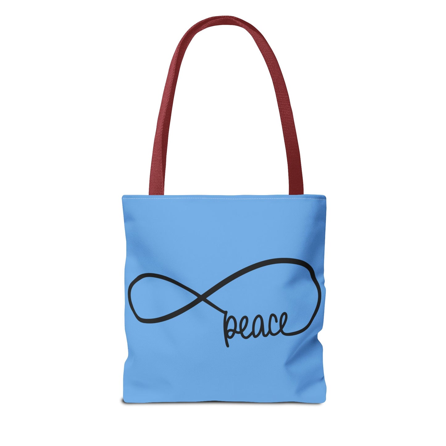 Blue Peace Infinity Tote Bag – Inspirational Double-Sided Print in 3 Sizes
