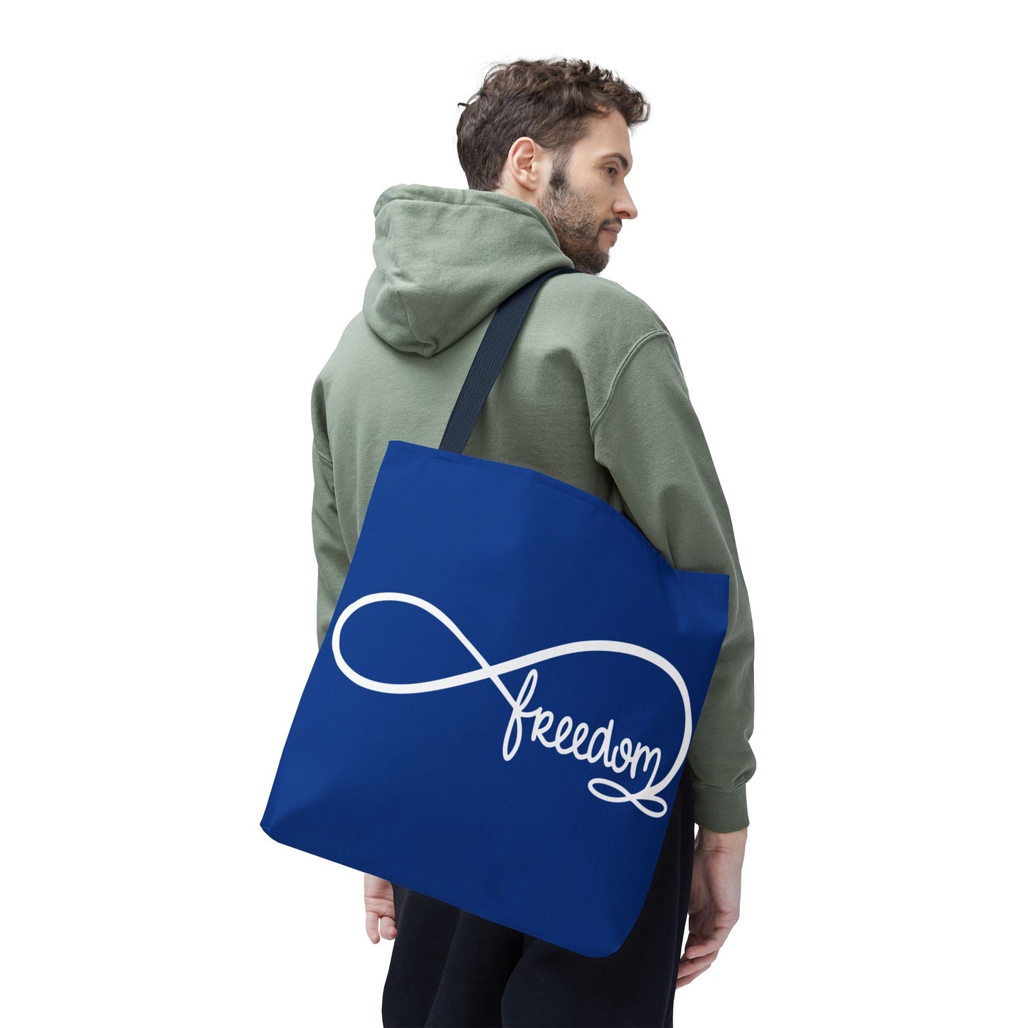Freedom Infinity Symbol Tote Bag – Patriotic Everyday Carry, Double-Sided Print