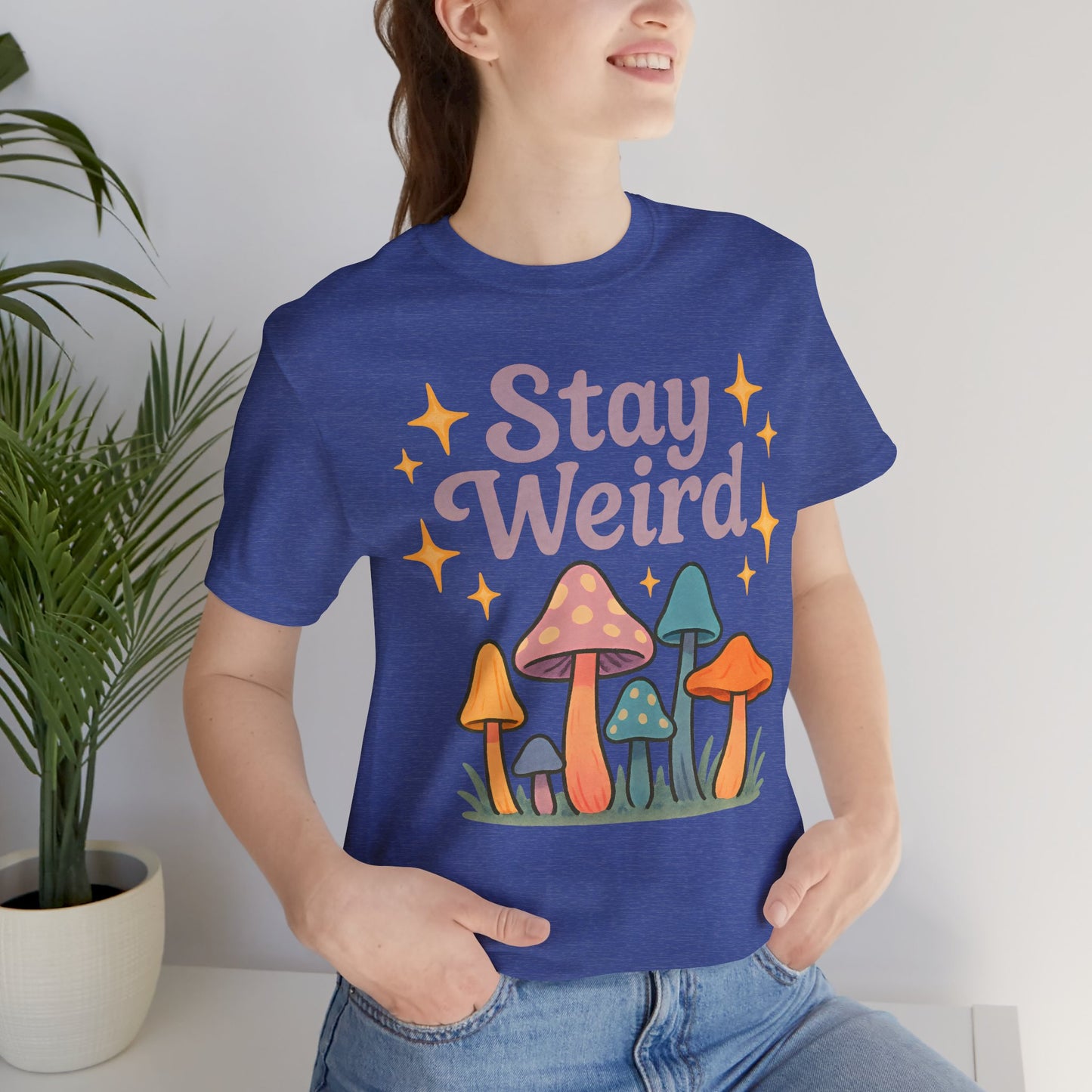 Stay Weird Unisex Jersey Tee – Funky Graphic Shirt for Bold Summer Vibes