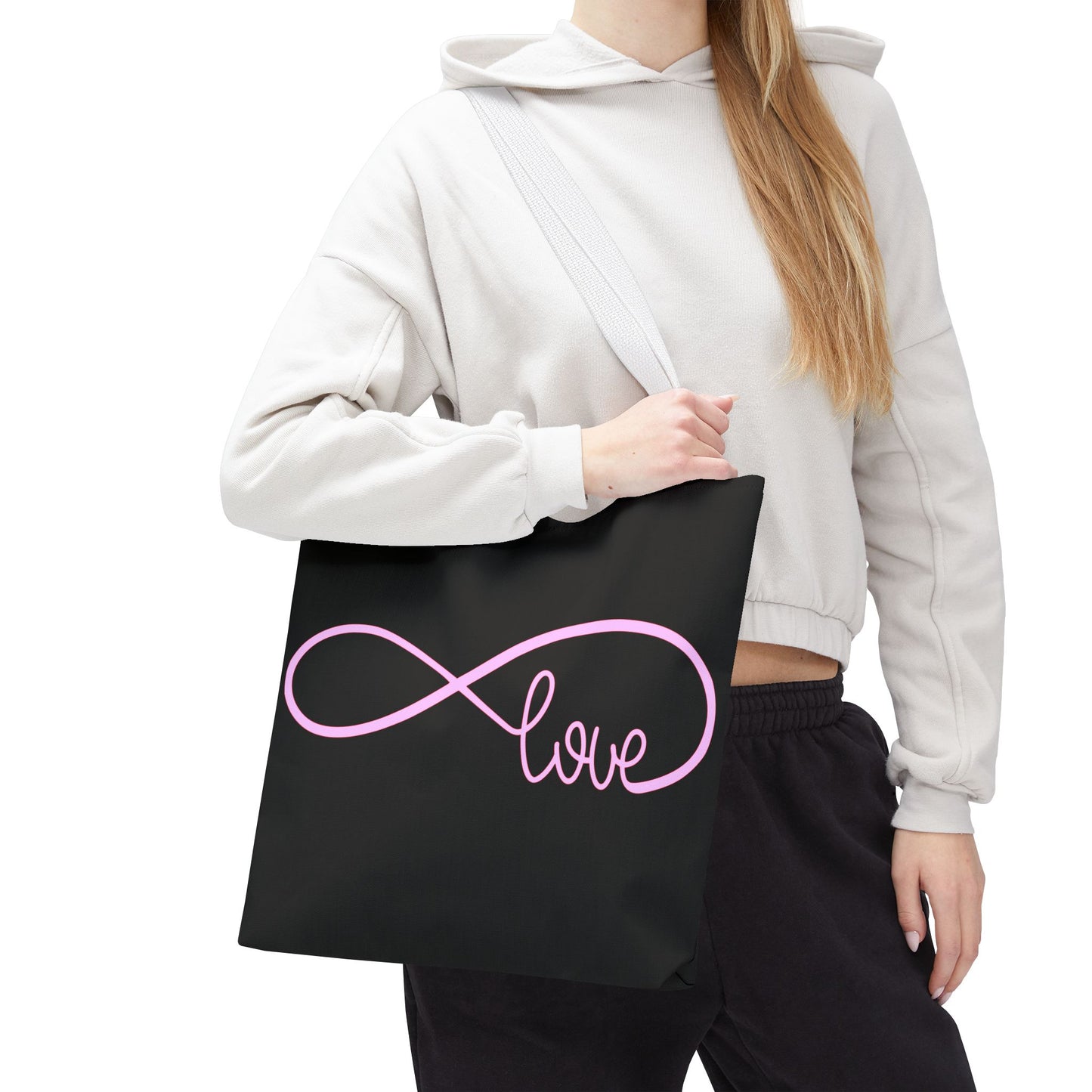 Love Infinity Symbol Tote Bag – Romantic Double-Sided Print, Everyday Carry
