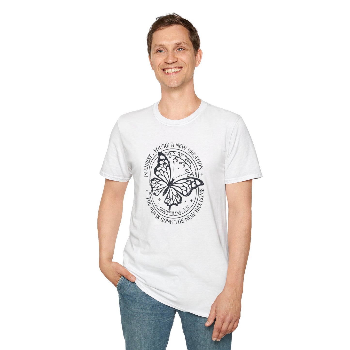 2 Corinthians 5:17 – New Creation Butterfly T-Shirt