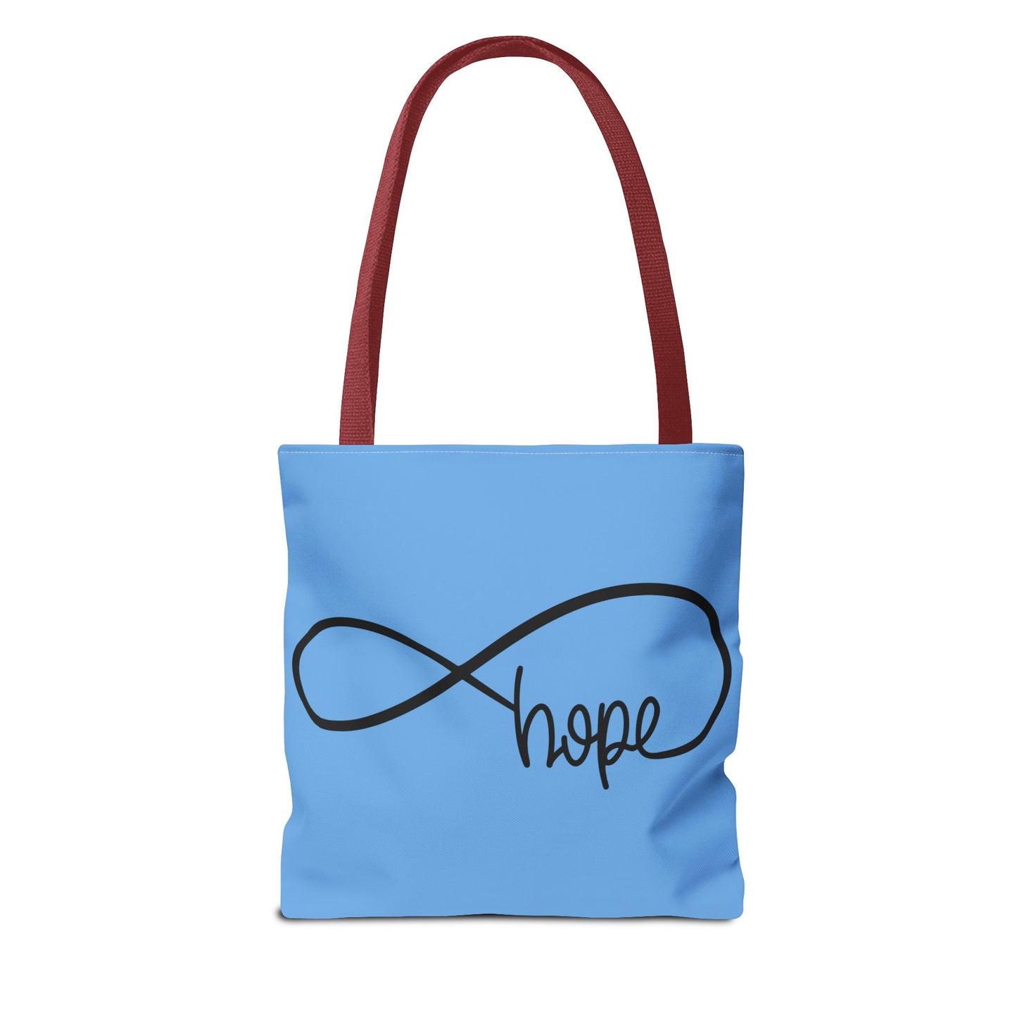 Blue Hope Infinity Tote Bag – Inspirational Double-Sided Print in 3 Sizes