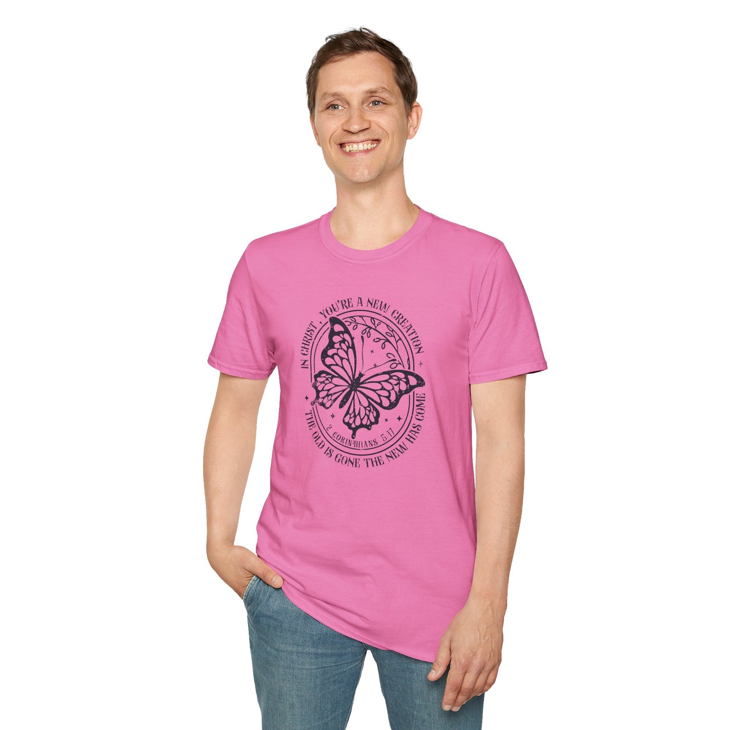 2 Corinthians 5:17 – New Creation Butterfly T-Shirt