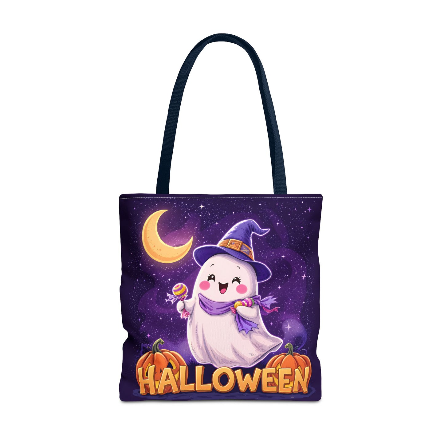 Halloween Ghost Tote Bag, Cute Halloween Bag, Trick or Treat Tote, Spooky Season Accessory, Pumpkin Spice Tote, Gift for Halloween Lovers