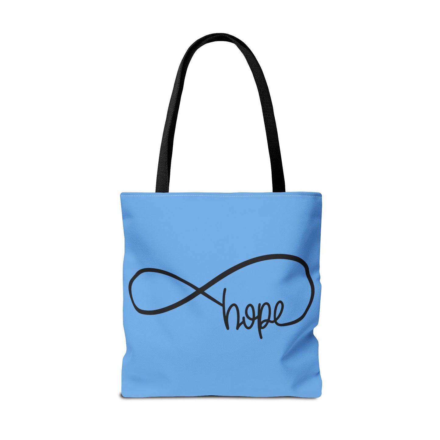Blue Hope Infinity Tote Bag – Inspirational Double-Sided Print in 3 Sizes