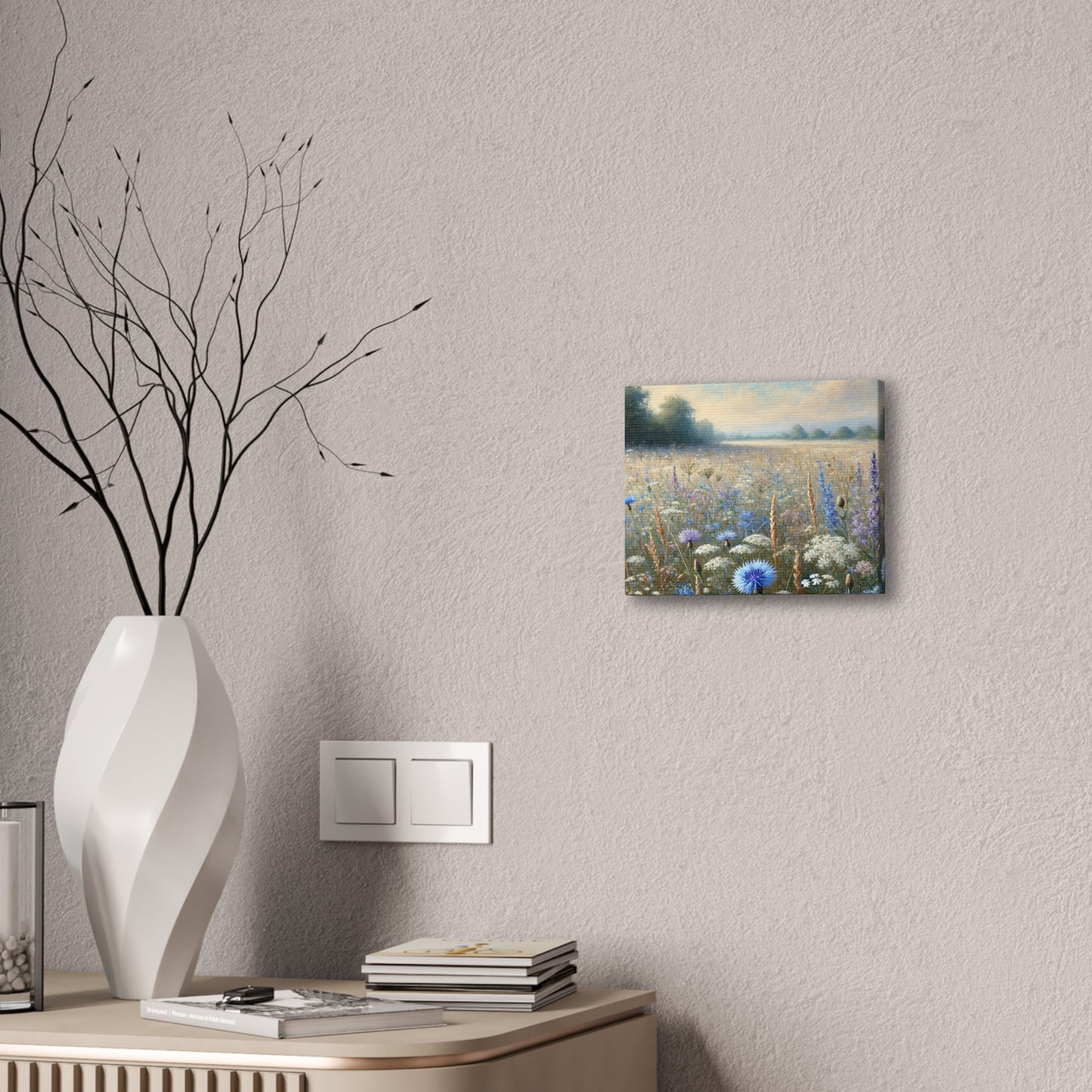 Open Field Wildflower Canvas Print – Nature Photography Wall Art (Horizontal Gallery Wrap)