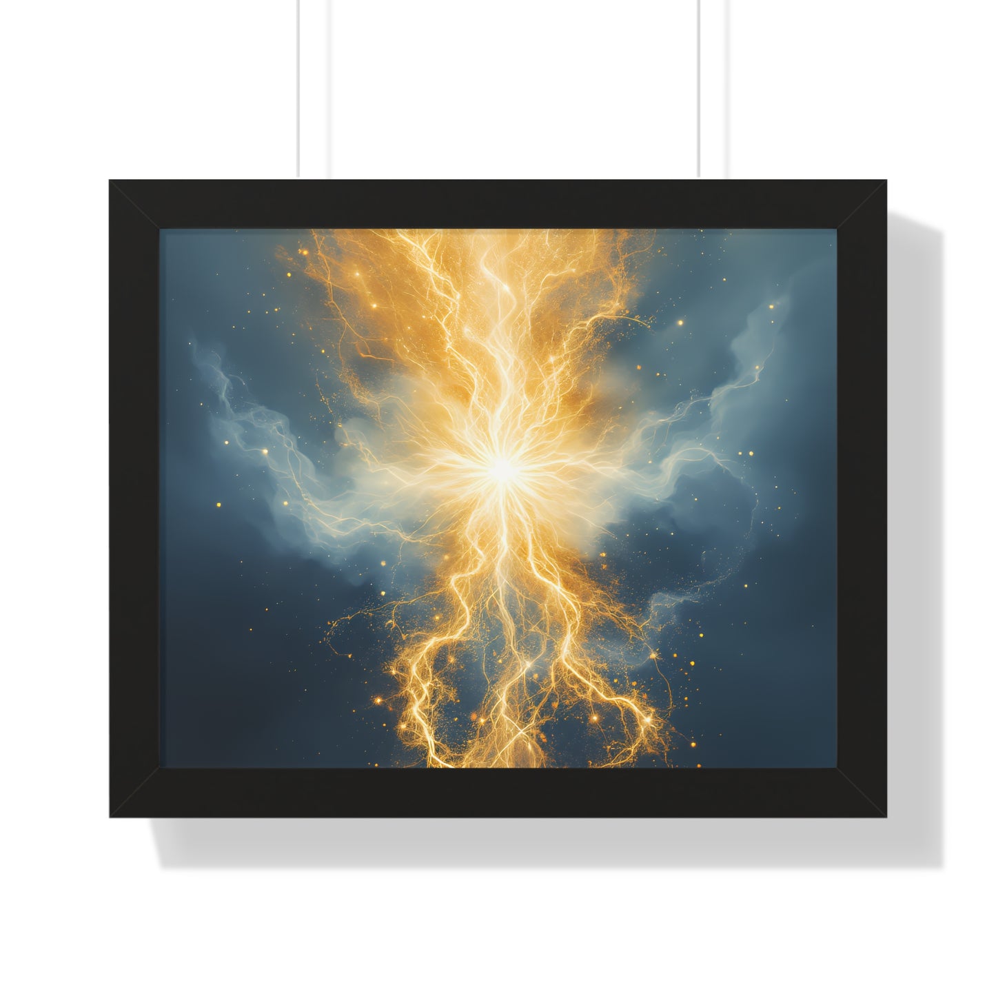 Energetic Lightning Framed Horizontal Poster