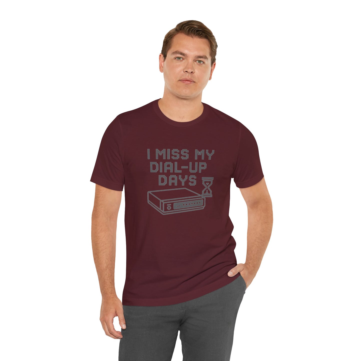 Nostalgic Dial-Up Days Tee – Retro Tech Shirt for 90s Kids, IT Pros & Internet Pioneers