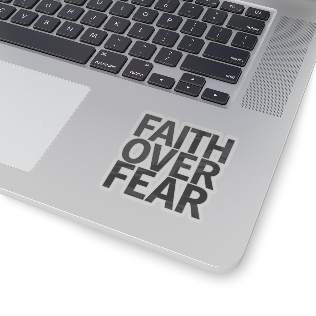 Faith Over Fear – Christian Kiss-Cut Vinyl Sticker | Inspirational Decal for Laptops, Water Bottles, and Journals