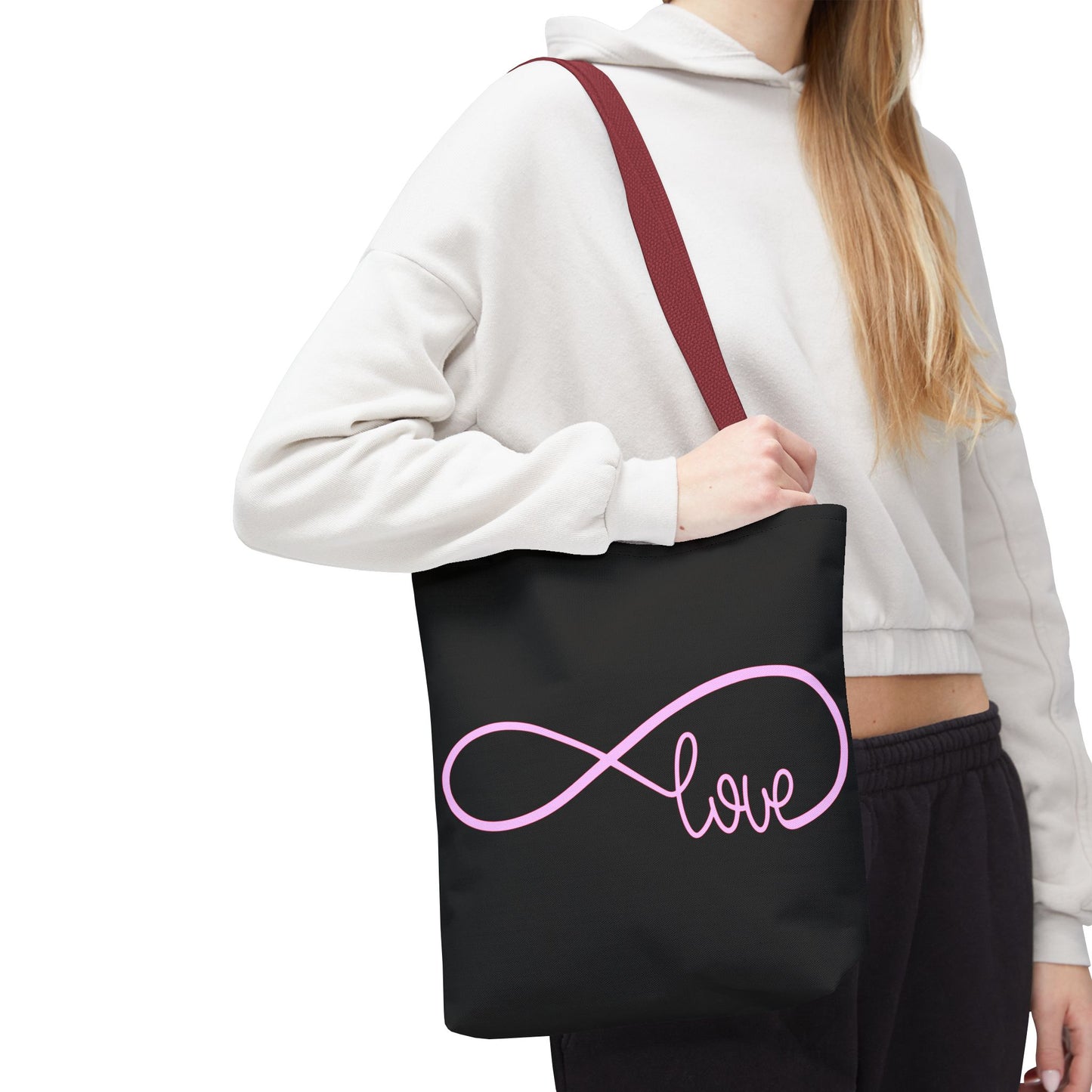 Love Infinity Symbol Tote Bag – Romantic Double-Sided Print, Everyday Carry