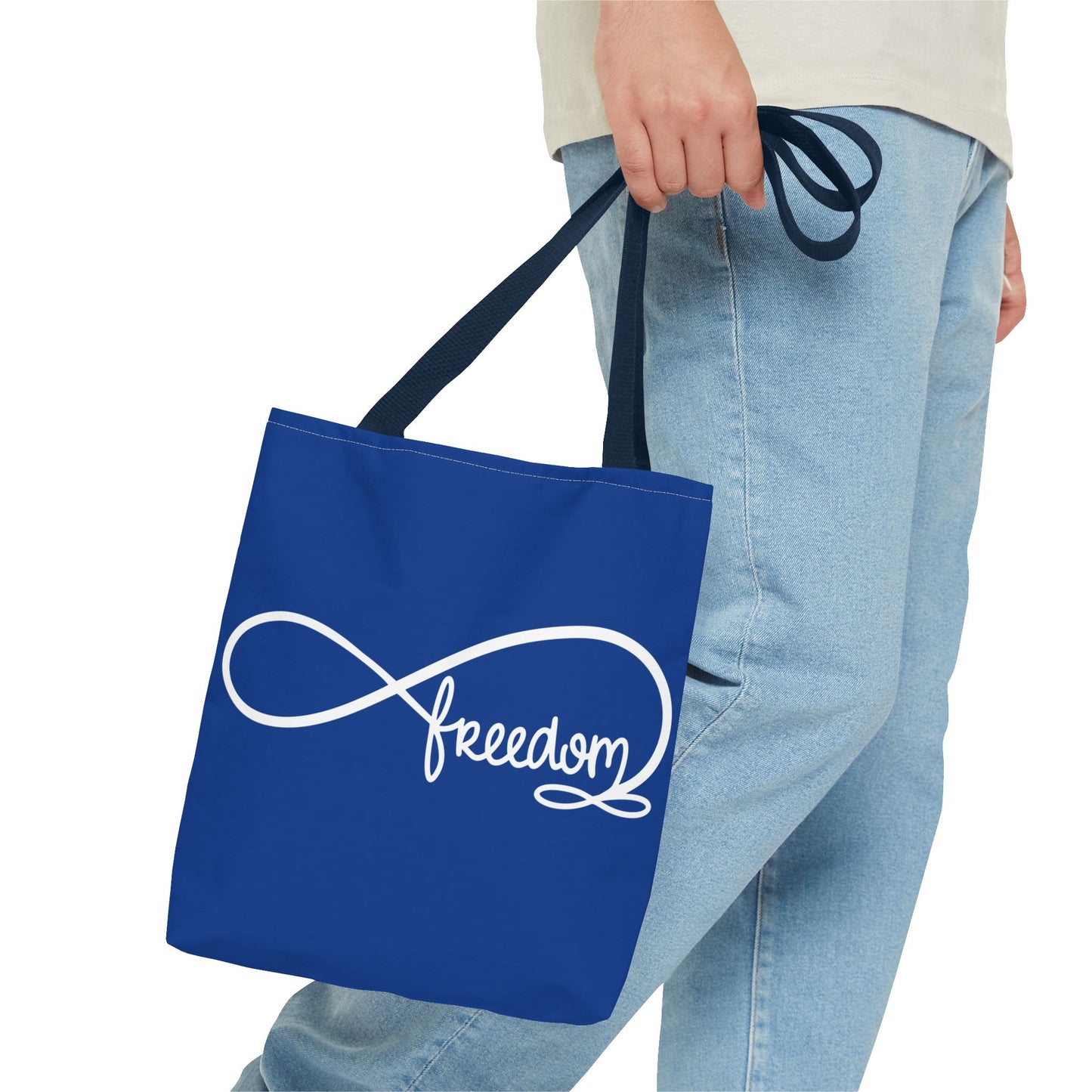 Freedom Infinity Symbol Tote Bag – Patriotic Everyday Carry, Double-Sided Print