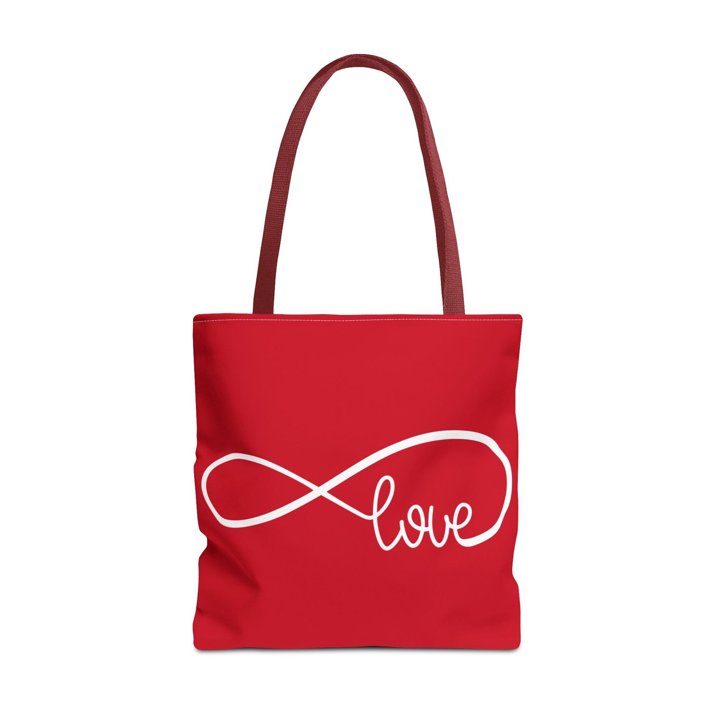 Red Love Infinity Symbol Tote Bag – Romantic Double-Sided Print in 3 Sizes