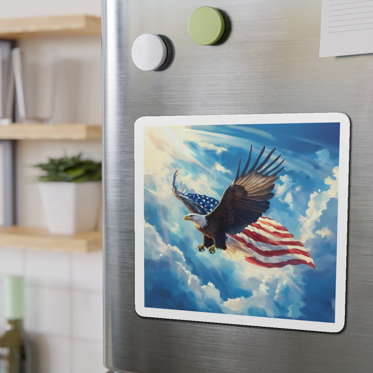 Eagle Soaring Die-Cut Magnet