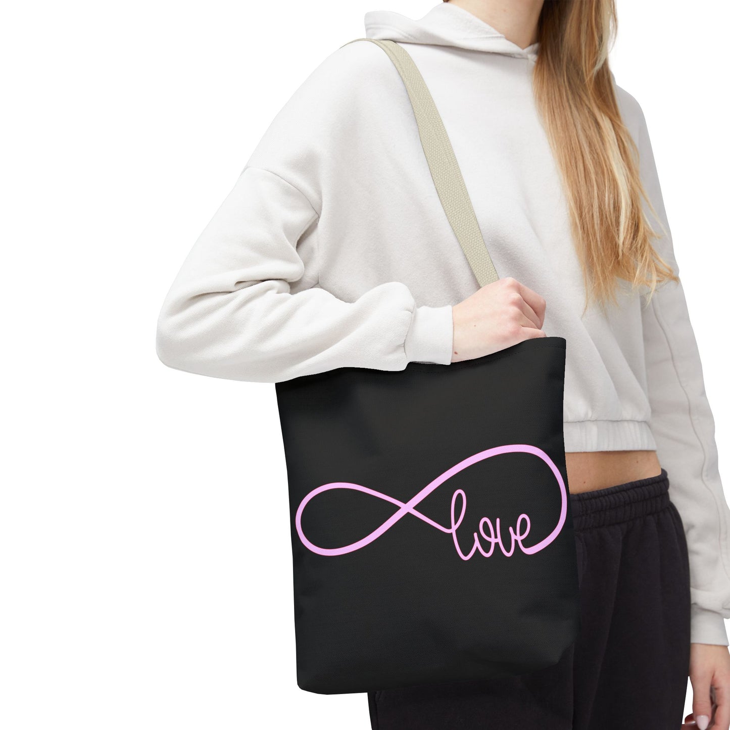 Love Infinity Symbol Tote Bag – Romantic Double-Sided Print, Everyday Carry