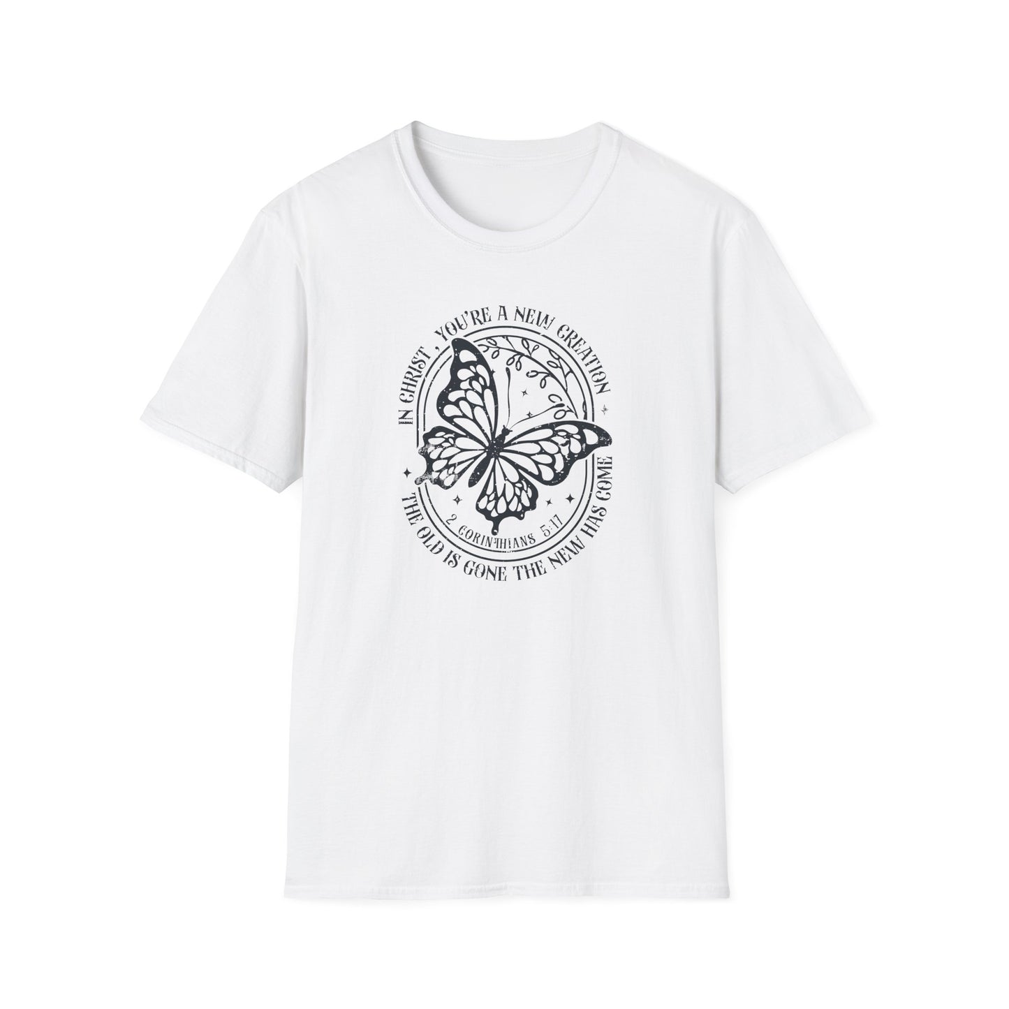 2 Corinthians 5:17 – New Creation Butterfly T-Shirt