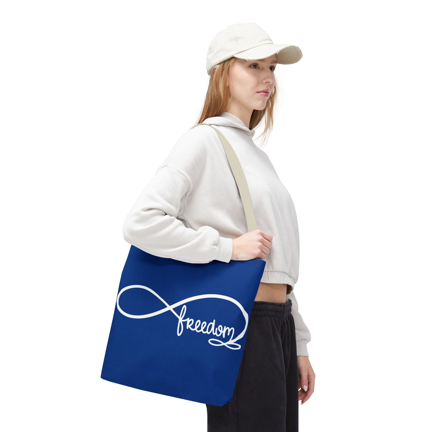 Freedom Infinity Symbol Tote Bag – Patriotic Everyday Carry, Double-Sided Print