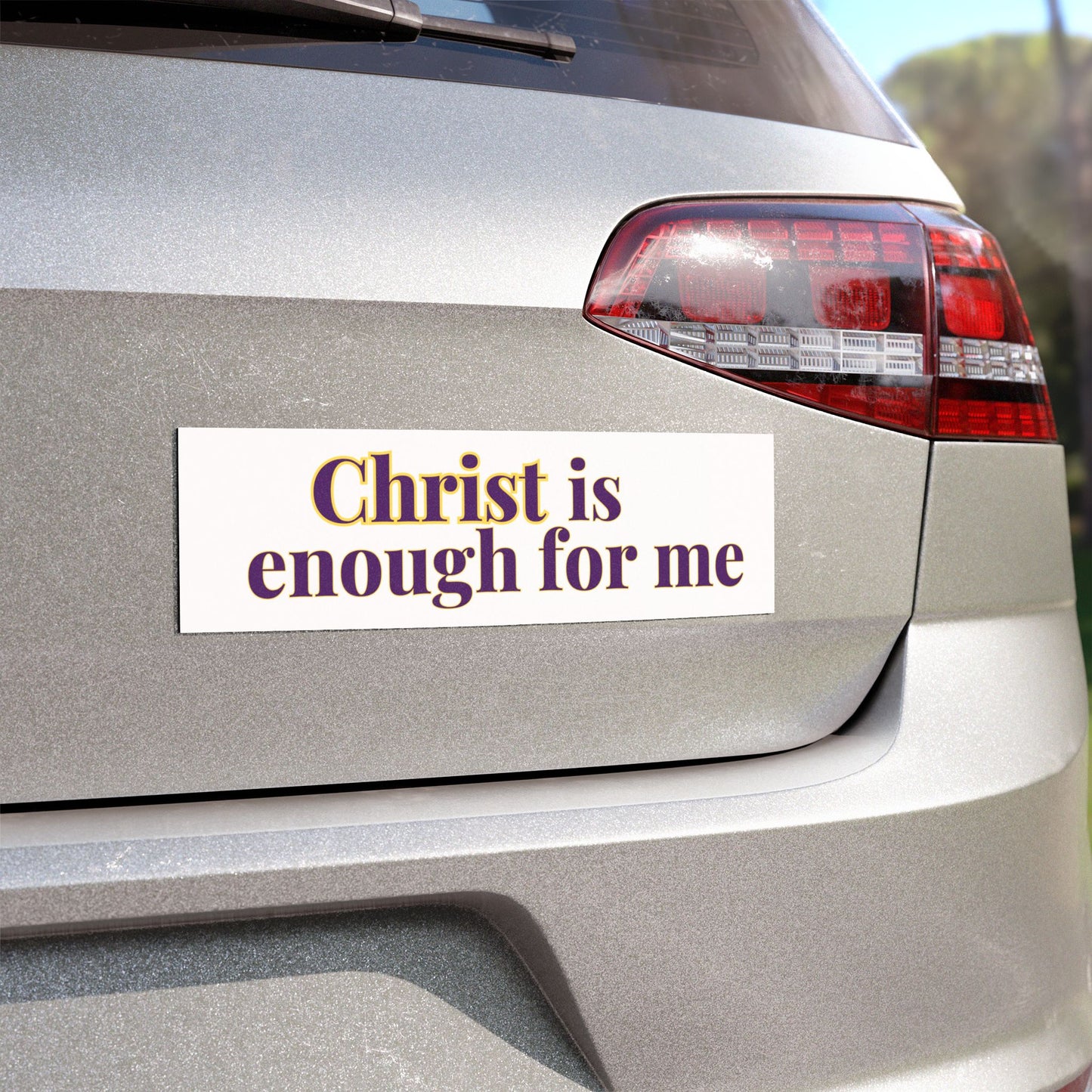 "Christ Is Enough for Me" Christian Car Magnet | Inspirational Religious Gift for Faithful Drivers