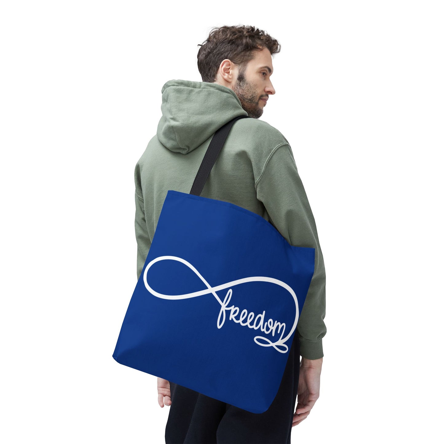 Freedom Infinity Symbol Tote Bag – Patriotic Everyday Carry, Double-Sided Print