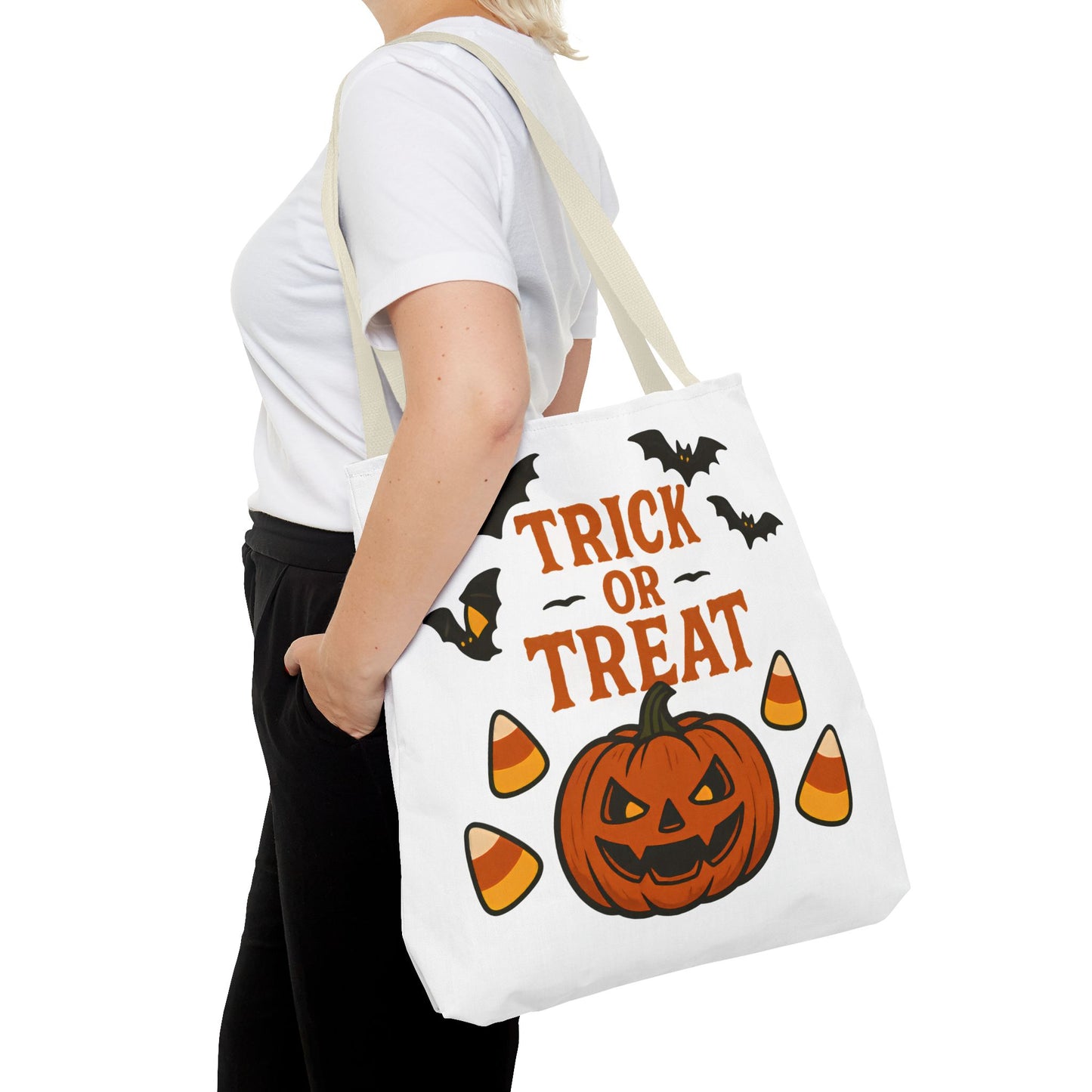 Halloween Trick or Treat Tote Bag – Spooky, Kid-Friendly Candy Carrier 🎃