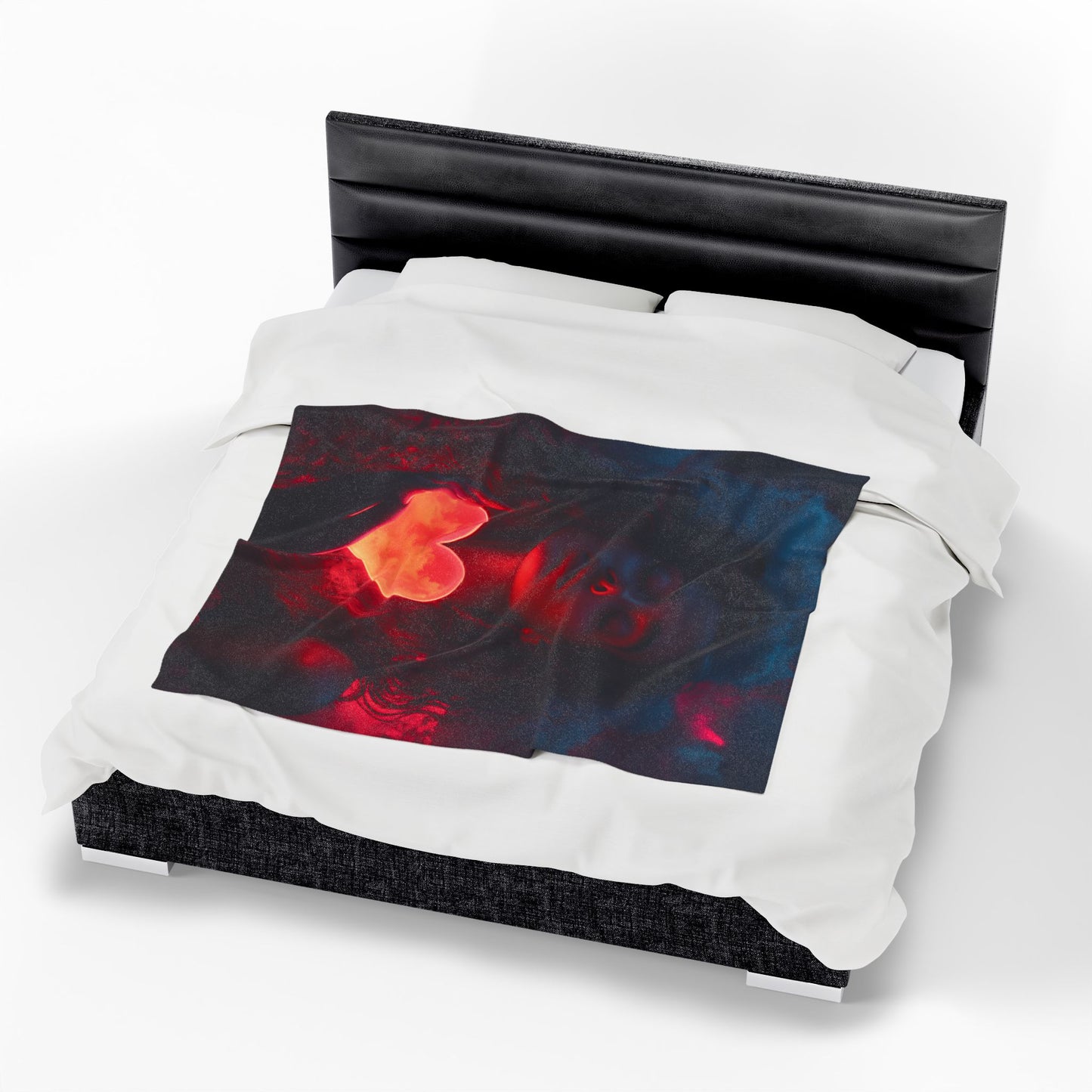 Romantic Velveteen Plush Blanket with Heart Design - Cozy Gift for Valentine's Day, Home Decor, Throw Blanket, Soft Blanket, Bedroom