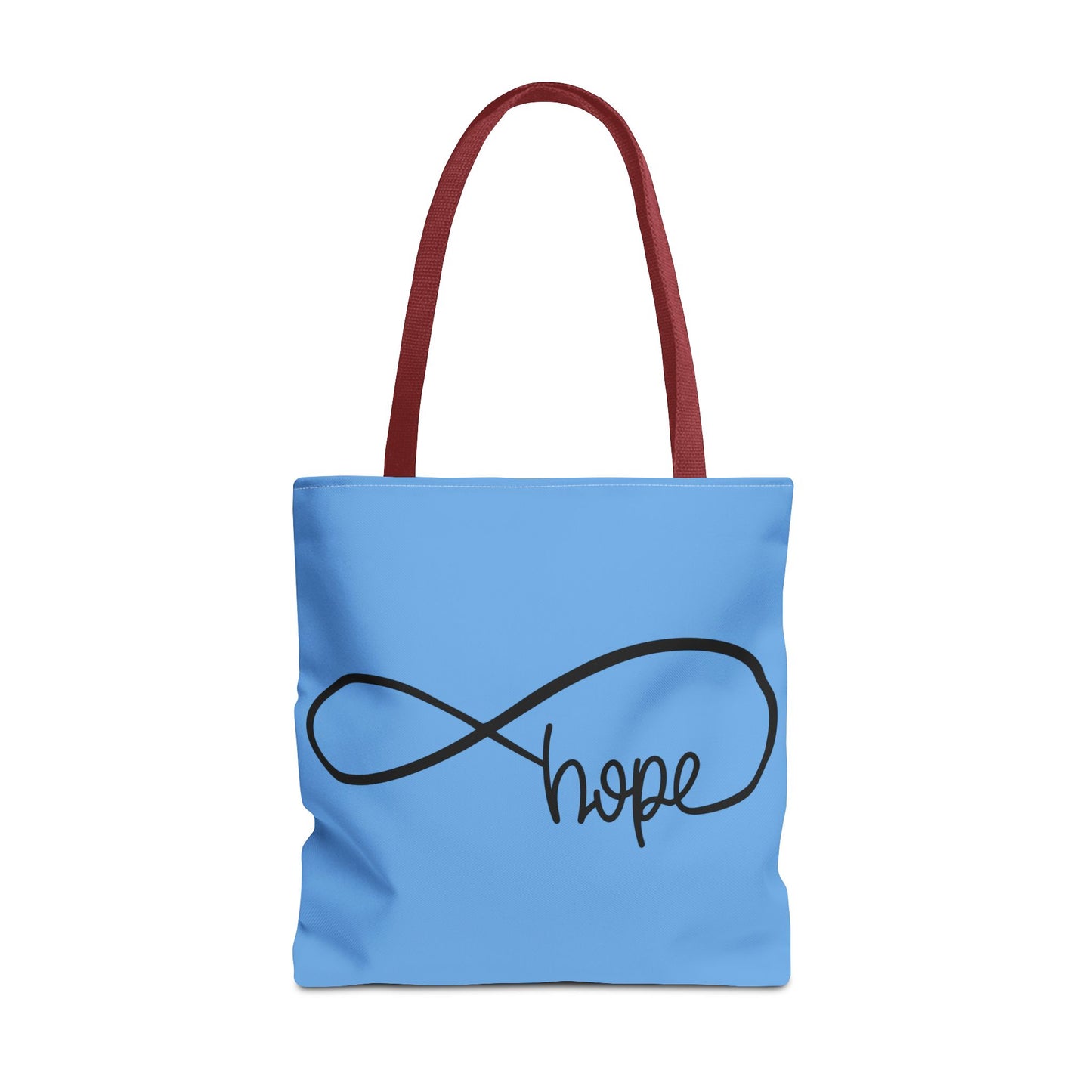Blue Hope Infinity Tote Bag – Inspirational Double-Sided Print in 3 Sizes