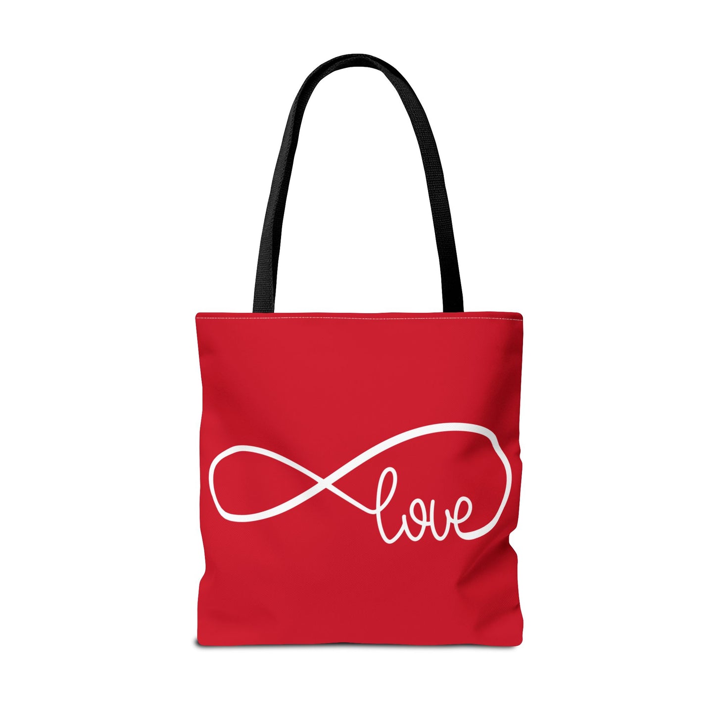 Red Love Infinity Symbol Tote Bag – Romantic Double-Sided Print in 3 Sizes