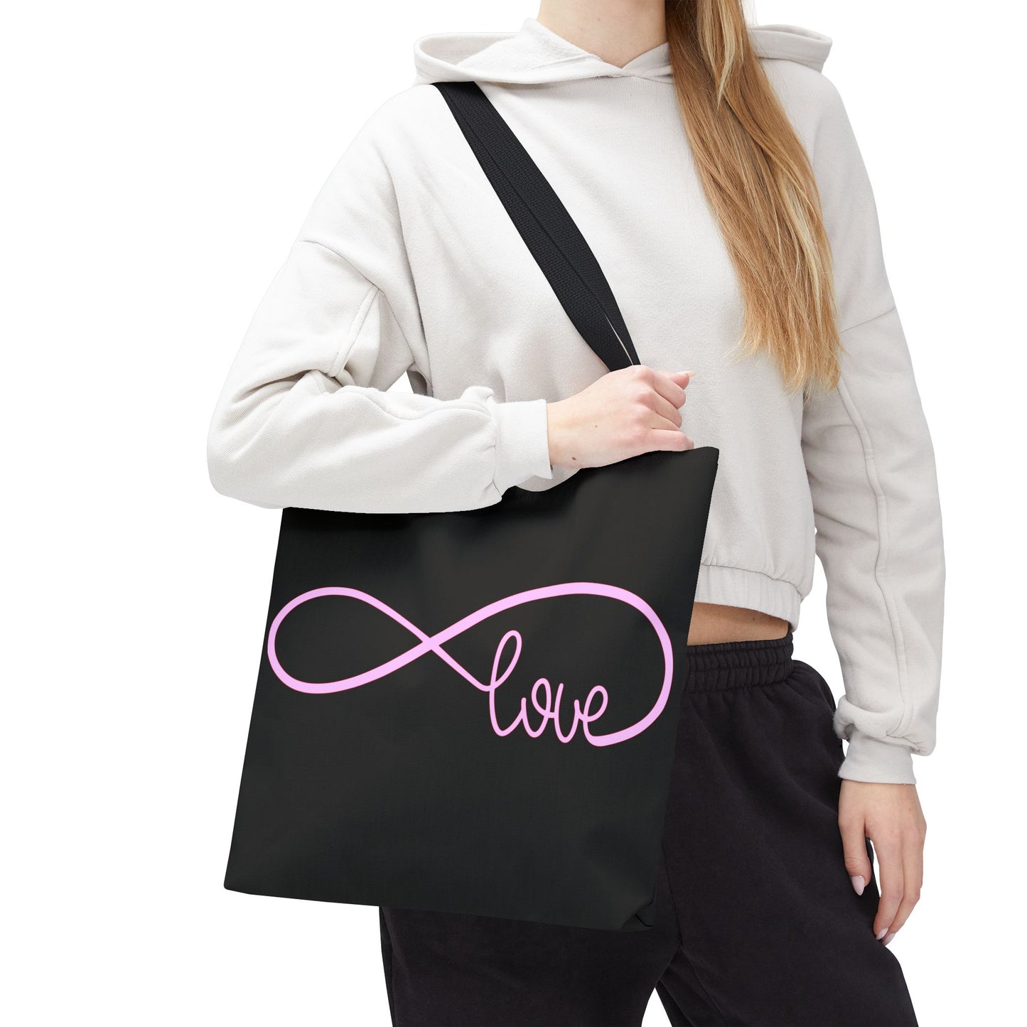 Love Infinity Symbol Tote Bag – Romantic Double-Sided Print, Everyday Carry