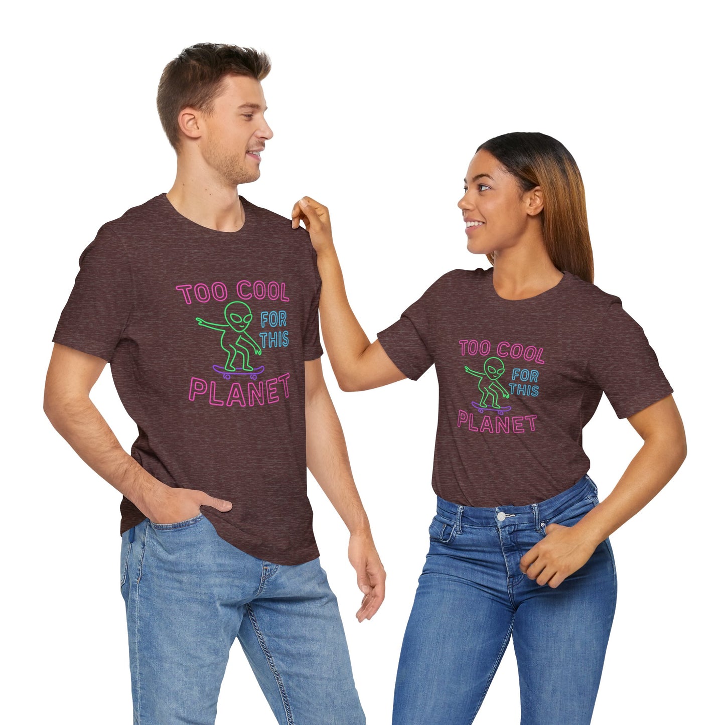 Too Cool for This Planet Tee – Alien Skateboarder Graphic | Cosmic Street Style