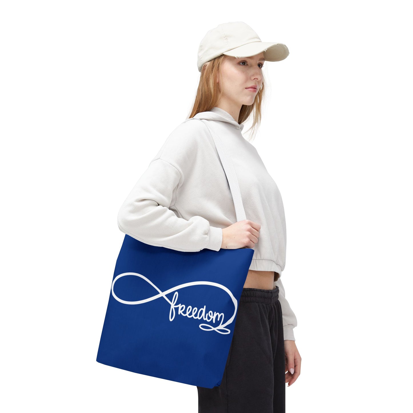 Freedom Infinity Symbol Tote Bag – Patriotic Everyday Carry, Double-Sided Print