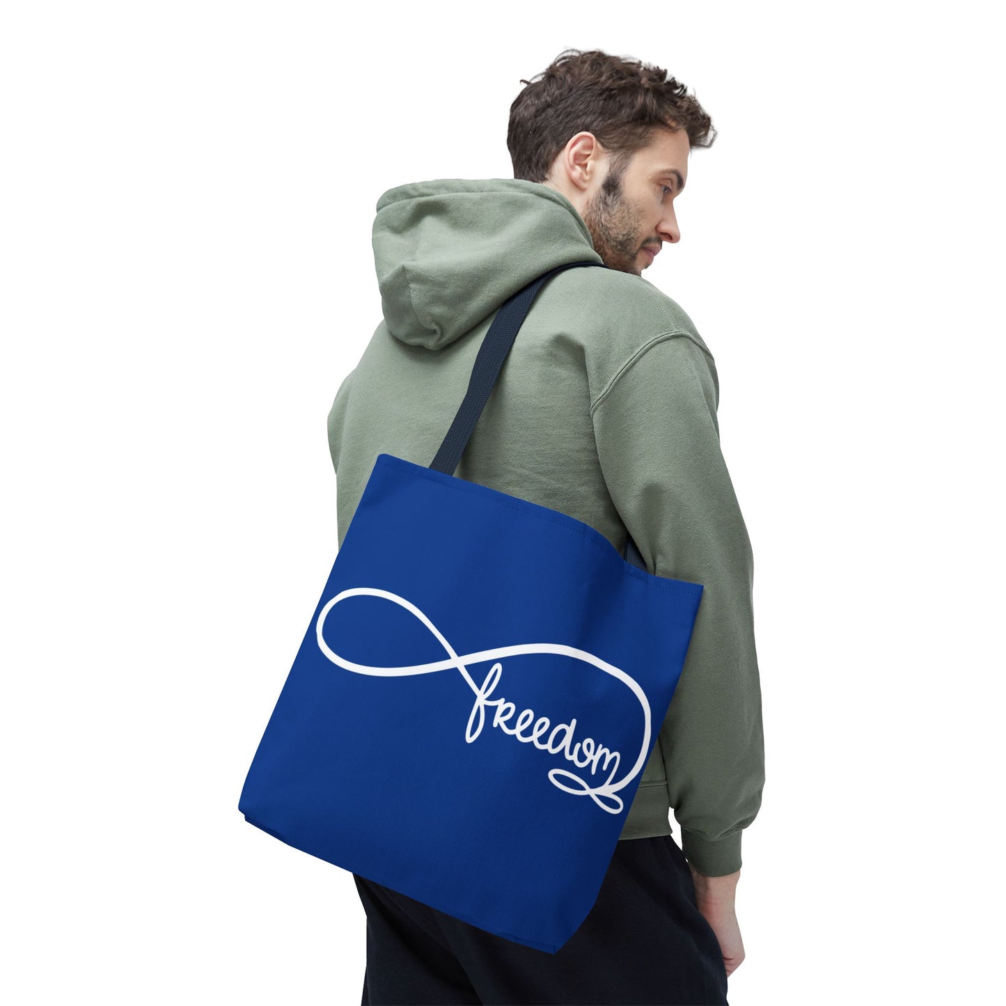 Freedom Infinity Symbol Tote Bag – Patriotic Everyday Carry, Double-Sided Print