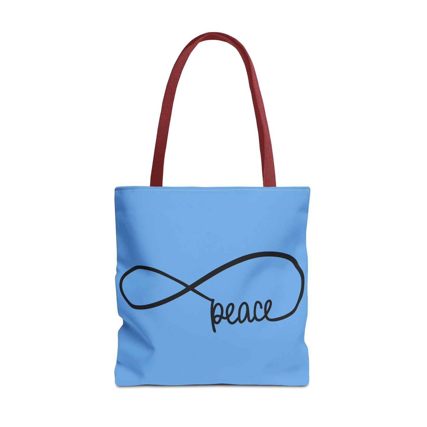 Blue Peace Infinity Tote Bag – Inspirational Double-Sided Print in 3 Sizes