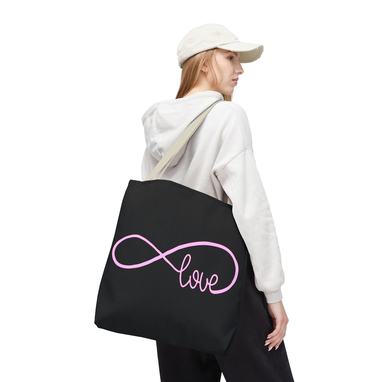 Love Infinity Symbol Tote Bag – Romantic Double-Sided Print, Everyday Carry