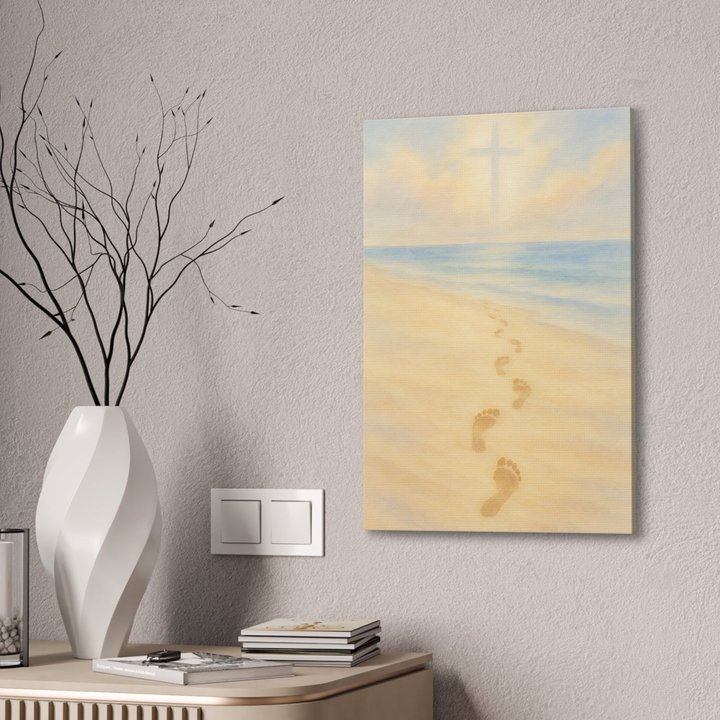 Footprints in the Sand Canvas