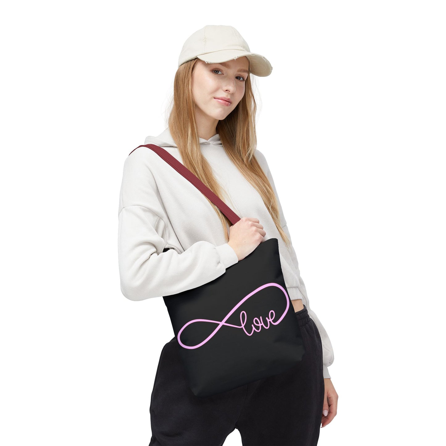 Love Infinity Symbol Tote Bag – Romantic Double-Sided Print, Everyday Carry
