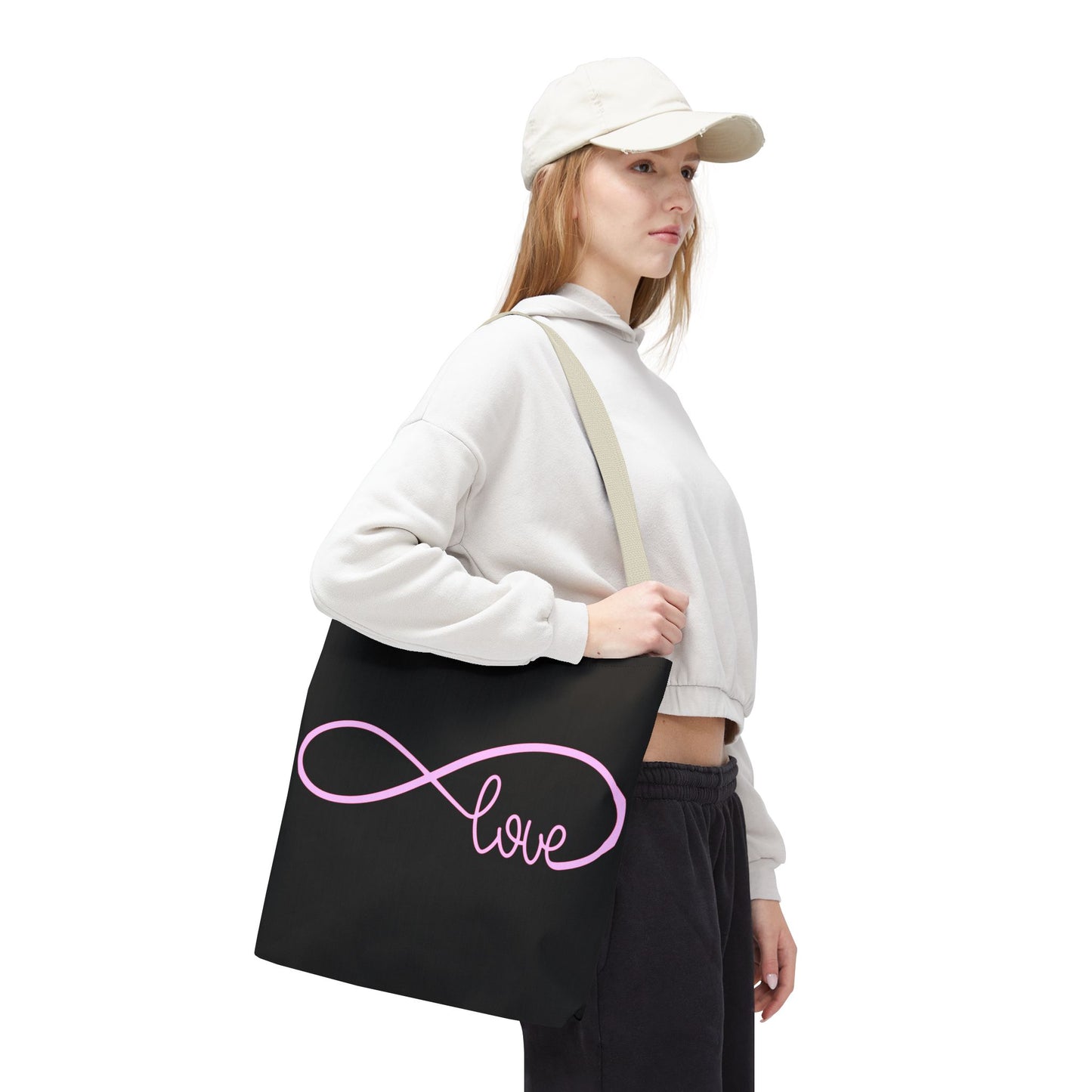 Love Infinity Symbol Tote Bag – Romantic Double-Sided Print, Everyday Carry