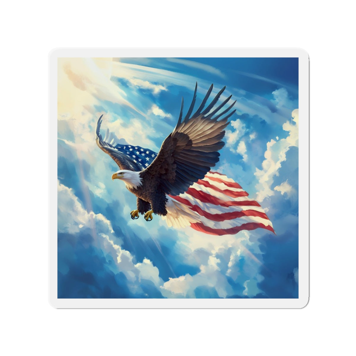 Eagle Soaring Die-Cut Magnet