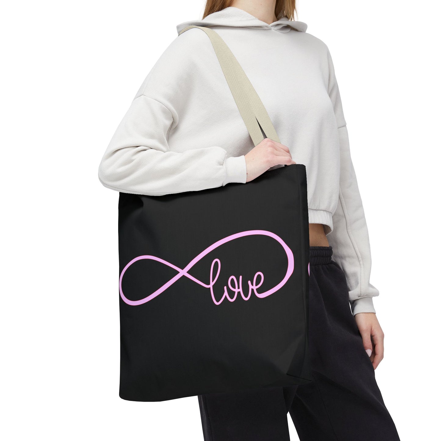 Love Infinity Symbol Tote Bag – Romantic Double-Sided Print, Everyday Carry