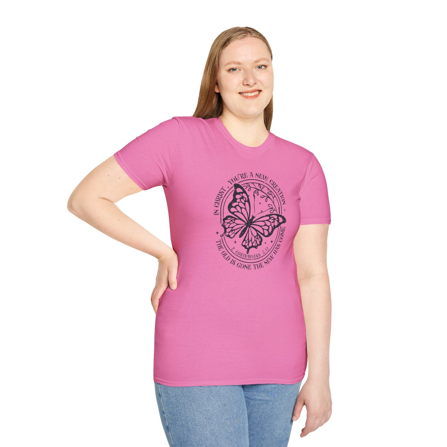 2 Corinthians 5:17 – New Creation Butterfly T-Shirt