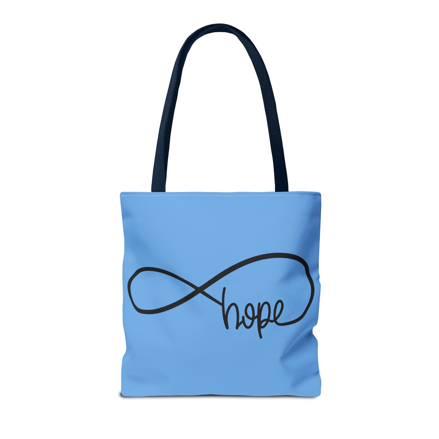 Blue Hope Infinity Tote Bag – Inspirational Double-Sided Print in 3 Sizes