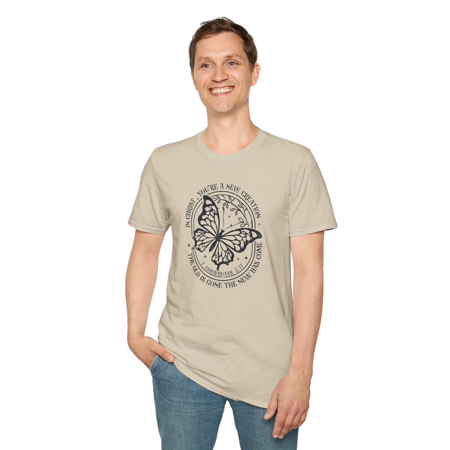 2 Corinthians 5:17 – New Creation Butterfly T-Shirt