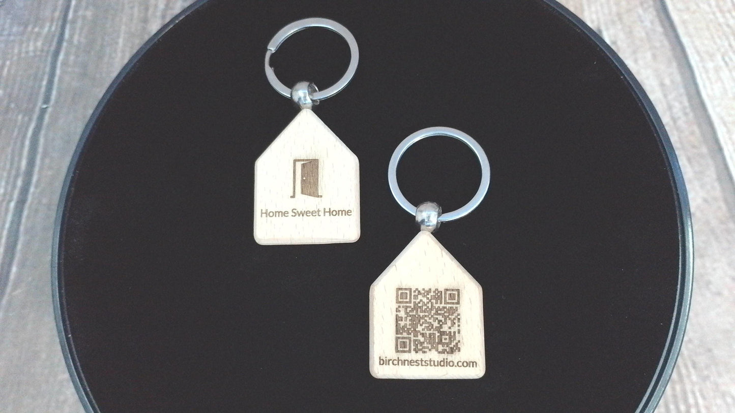 Personalized Wooden Keychain β Laser Engraved Gift β Custom Shape & Message