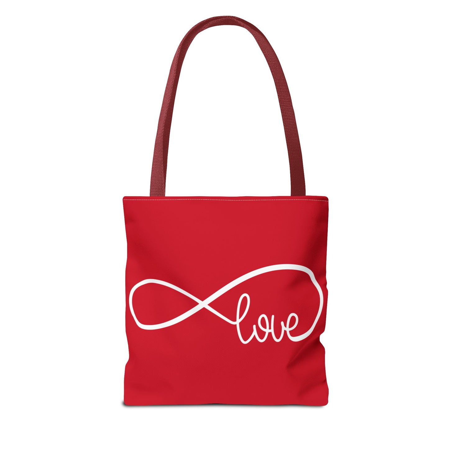 Red Love Infinity Symbol Tote Bag – Romantic Double-Sided Print in 3 Sizes
