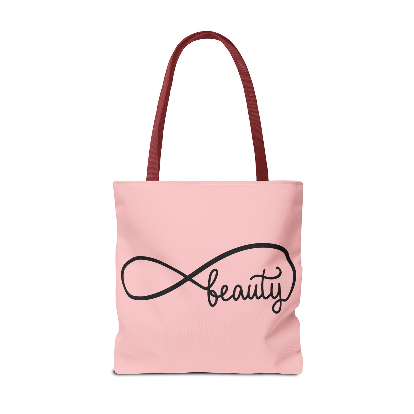 Pink Beauty Infinity Tote Bag – Inspirational Double-Sided Print in 3 Sizes