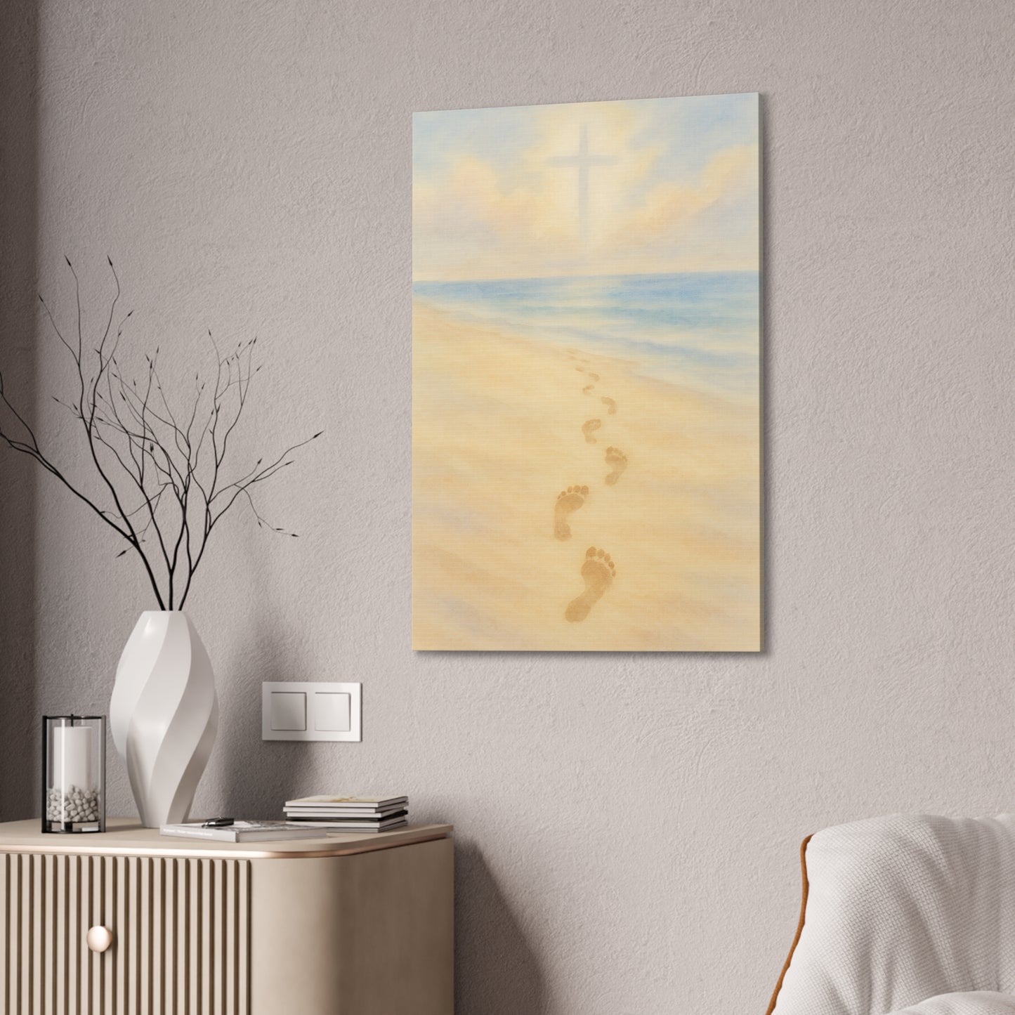 Footprints in the Sand Canvas