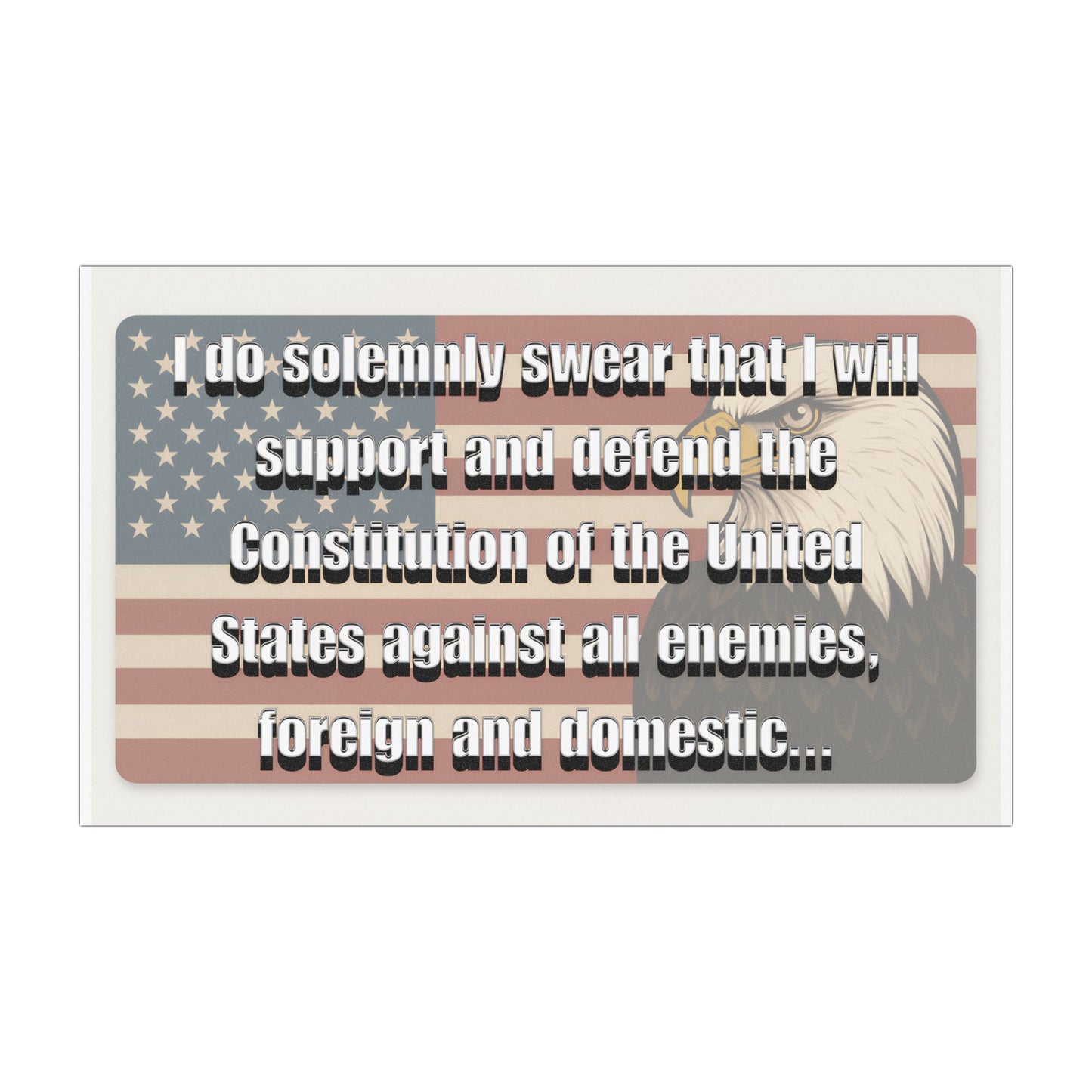 Patriotic Oath Car Magnet