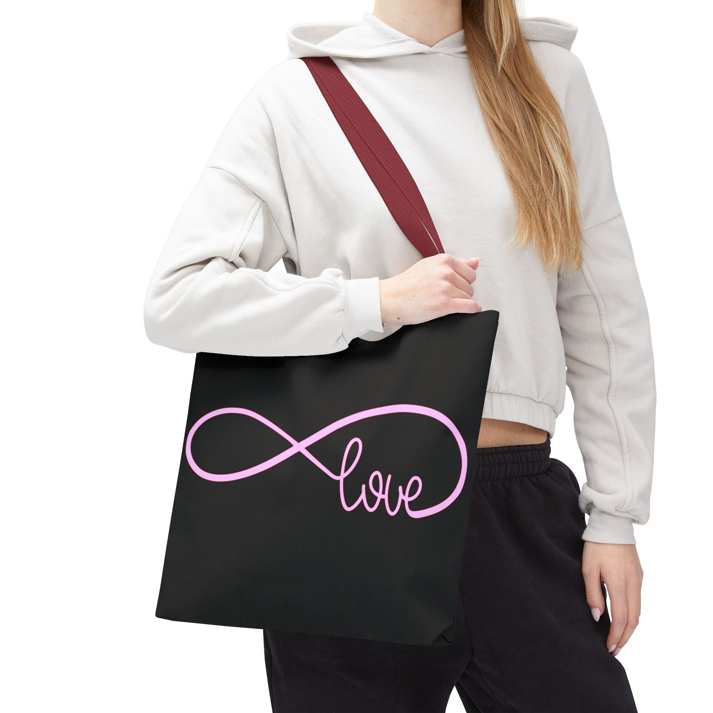 Love Infinity Symbol Tote Bag – Romantic Double-Sided Print, Everyday Carry