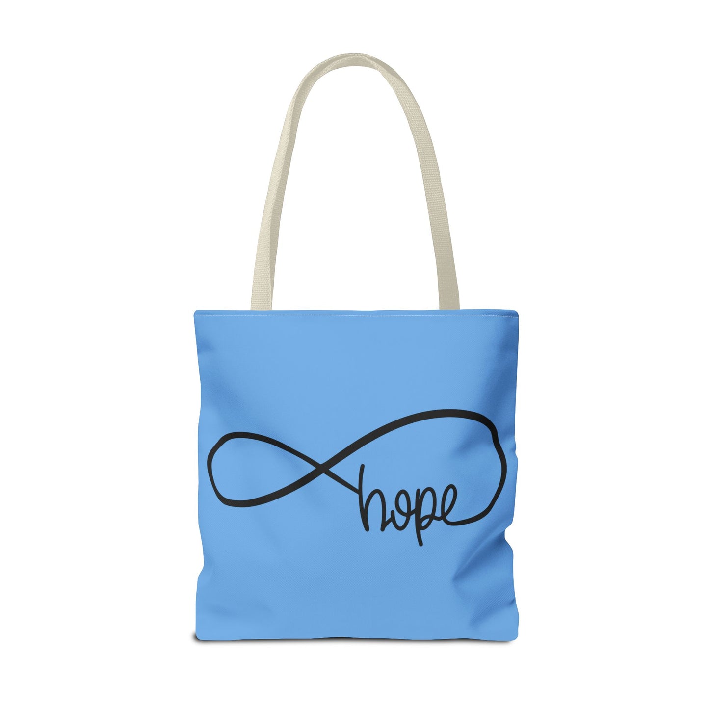 Blue Hope Infinity Tote Bag – Inspirational Double-Sided Print in 3 Sizes